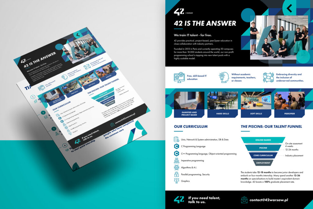 42 Warsaw flyer: "42 is the answer"