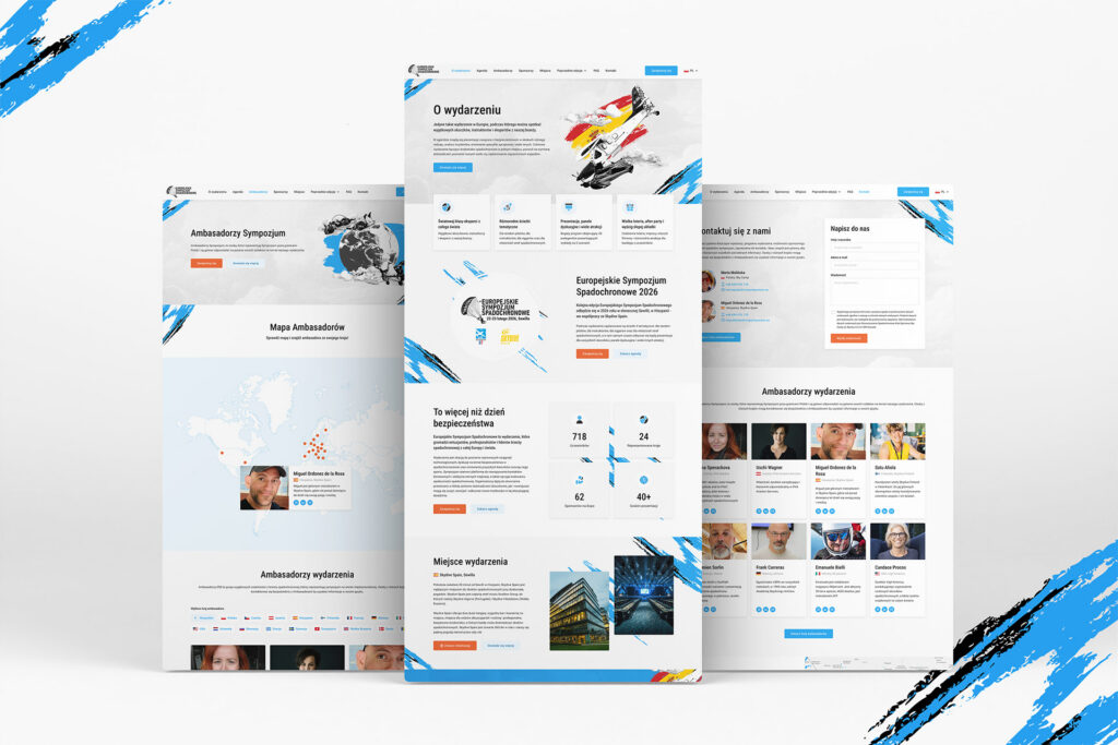 European Skydiving Symposium website pages