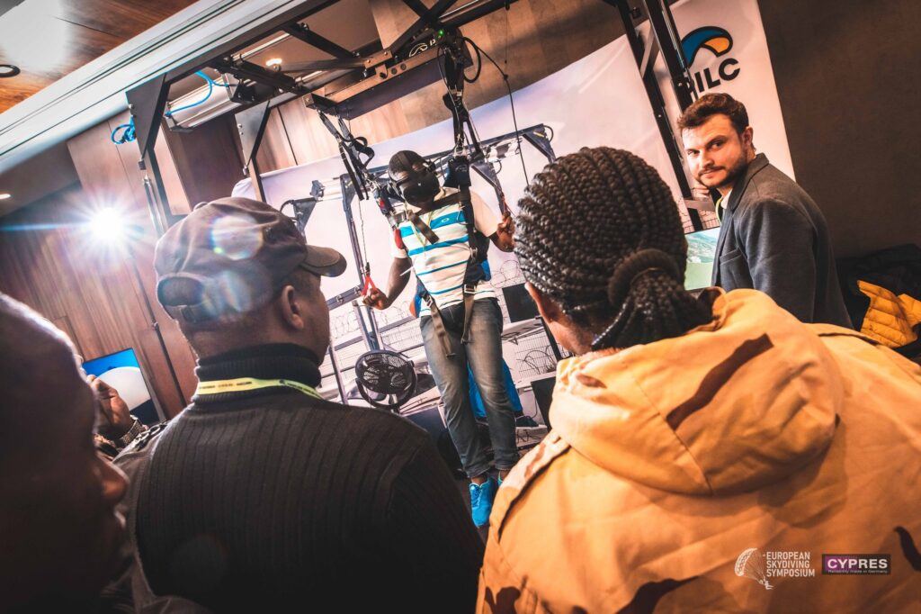 Attendees at a hands-on gear demonstration at the symposium