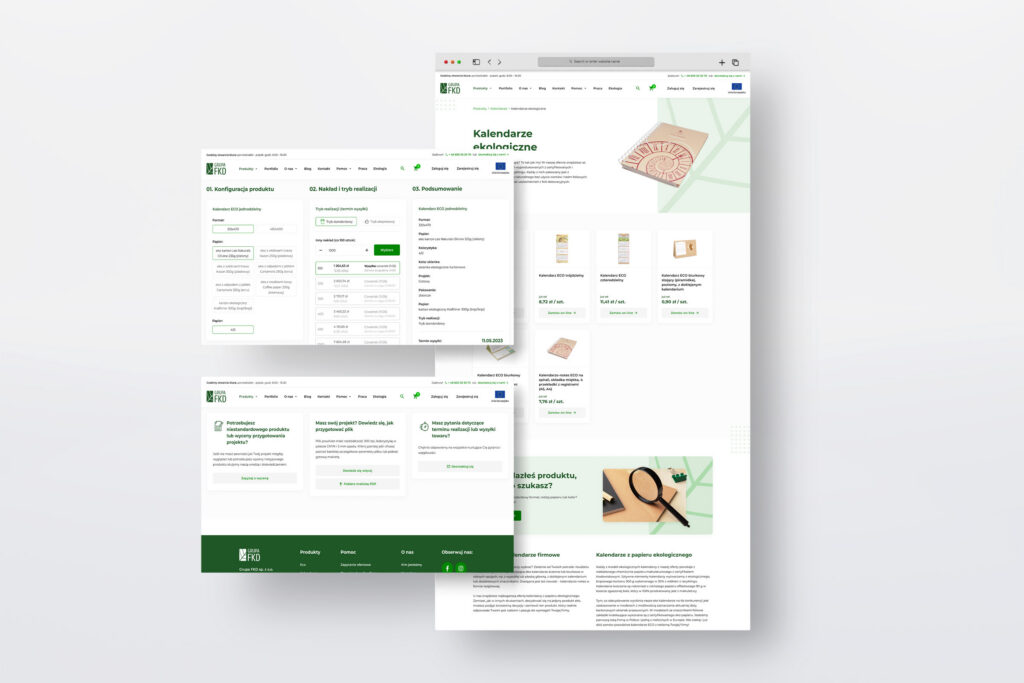 FKD product configuration and category pages