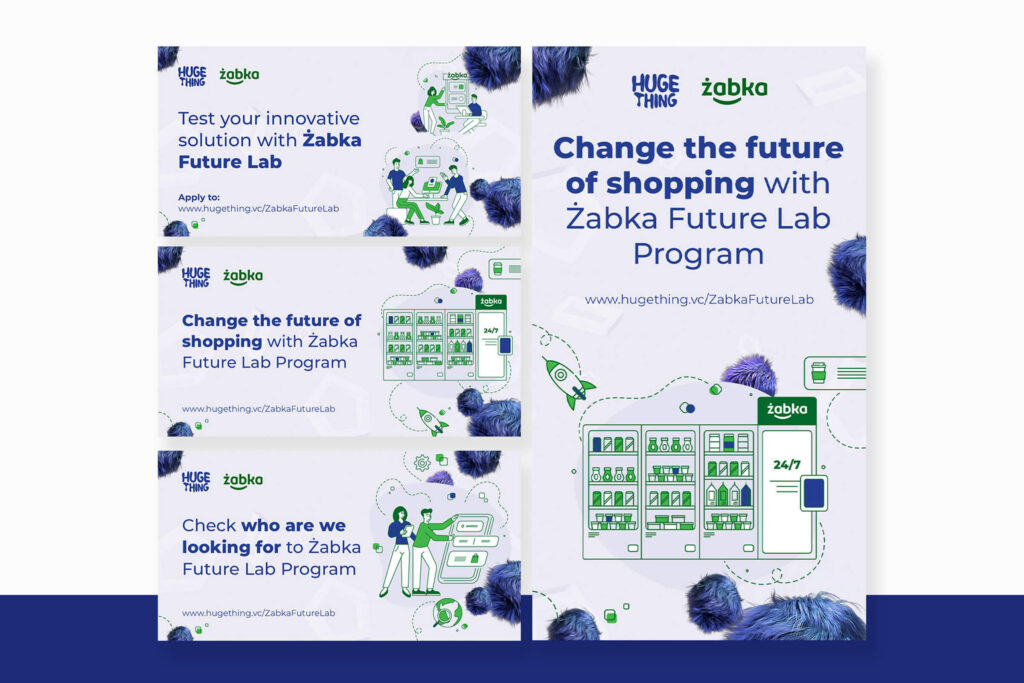 Huge Thing and Żabka Future Lab program graphics