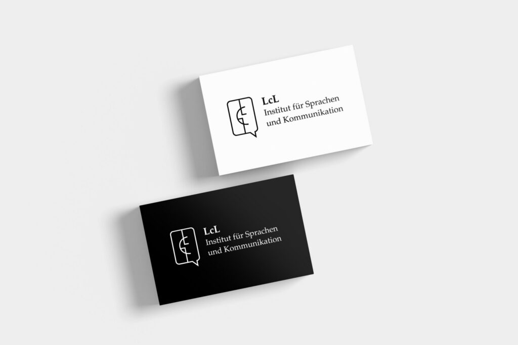 Black and white LcL business cards
