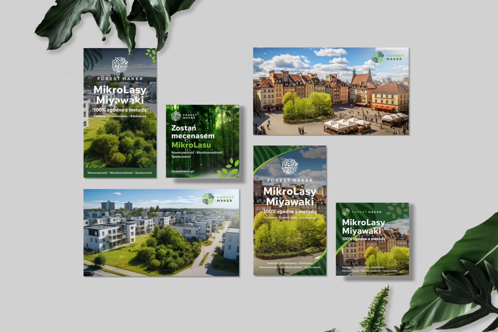 Forest Maker social media posts about Miyawaki micro-forests