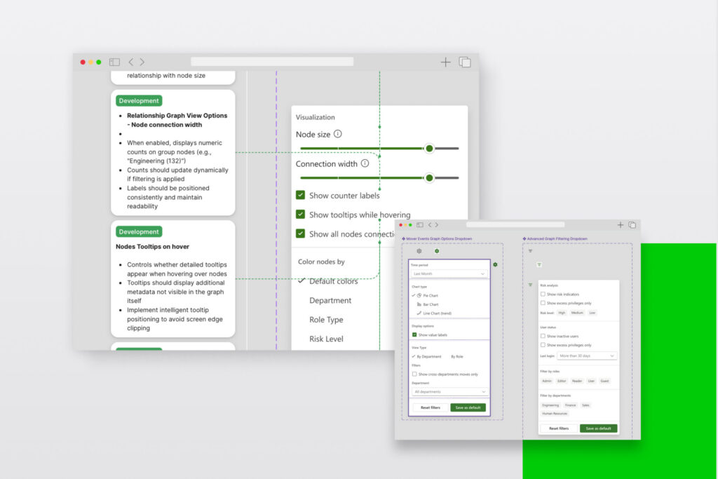 AOHWV CloudSync settings and filter panels on a green accent