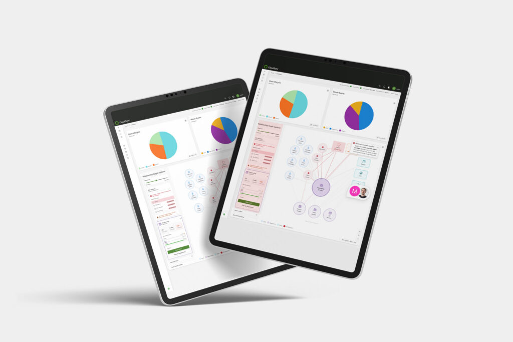 AOHWV CloudSync dashboards on two tablets
