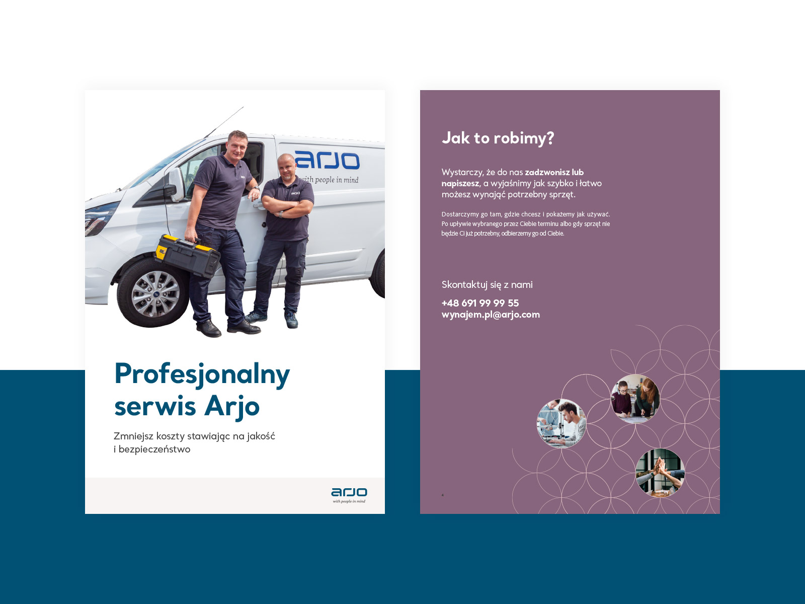 Arjo leaflet in Polish about its professional service team