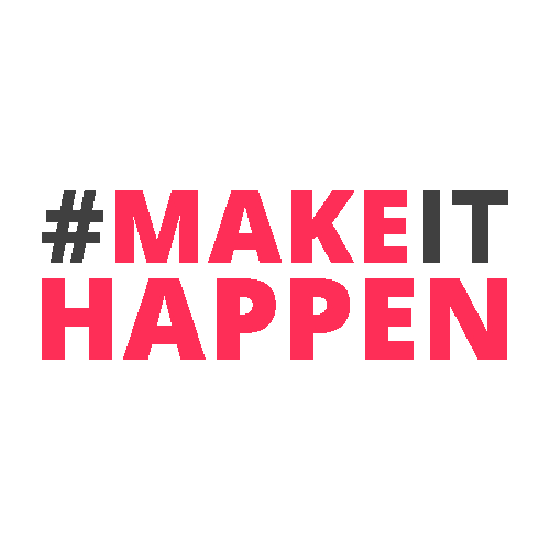 Animated "#MakeItHappen" Flyspot lettering
